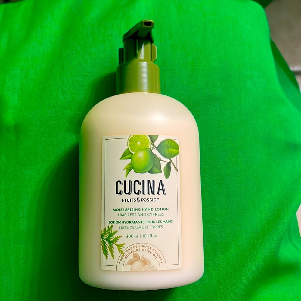 BRAND NEW CUCINA LIME ZEST HAND & CYPRESS HAND LOTION. $10